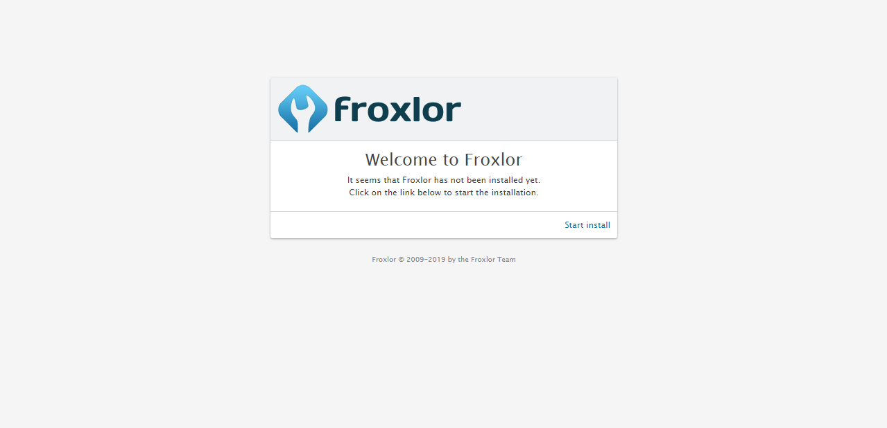 Froxlor Installation